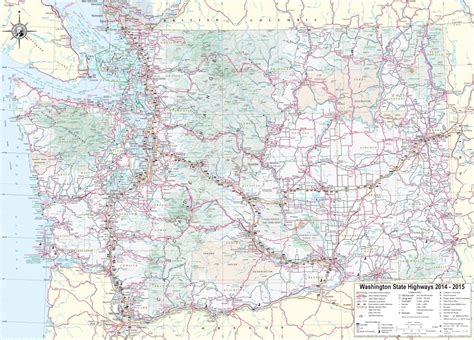 washington state city map|Large detailed tourist map of Washington with cities .